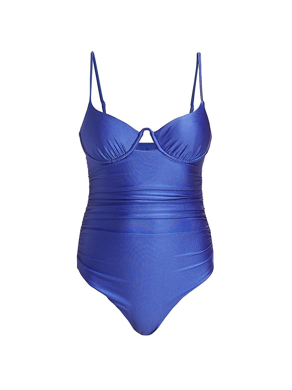 Womens Laine Ruched Underwire One-Piece Swimsuit Product Image