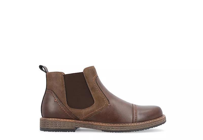 Vance Co. Lancaster Chelsea Mens Ankle Boots Brown Product Image