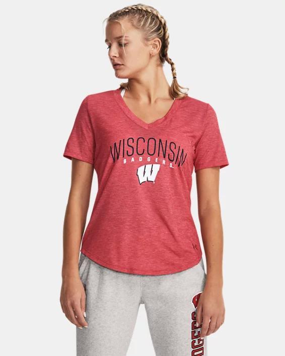 Women's UA Breezy Jersey Collegiate V-Neck T-Shirt Product Image