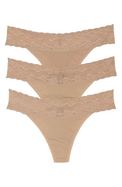 Natori Bliss Perfection Lace Trim Thong Product Image