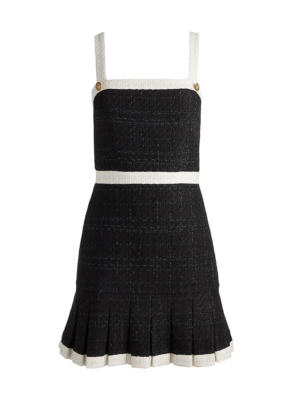 Womens Clarine Rib-Knit Pleated Sleeveless Minidress Product Image