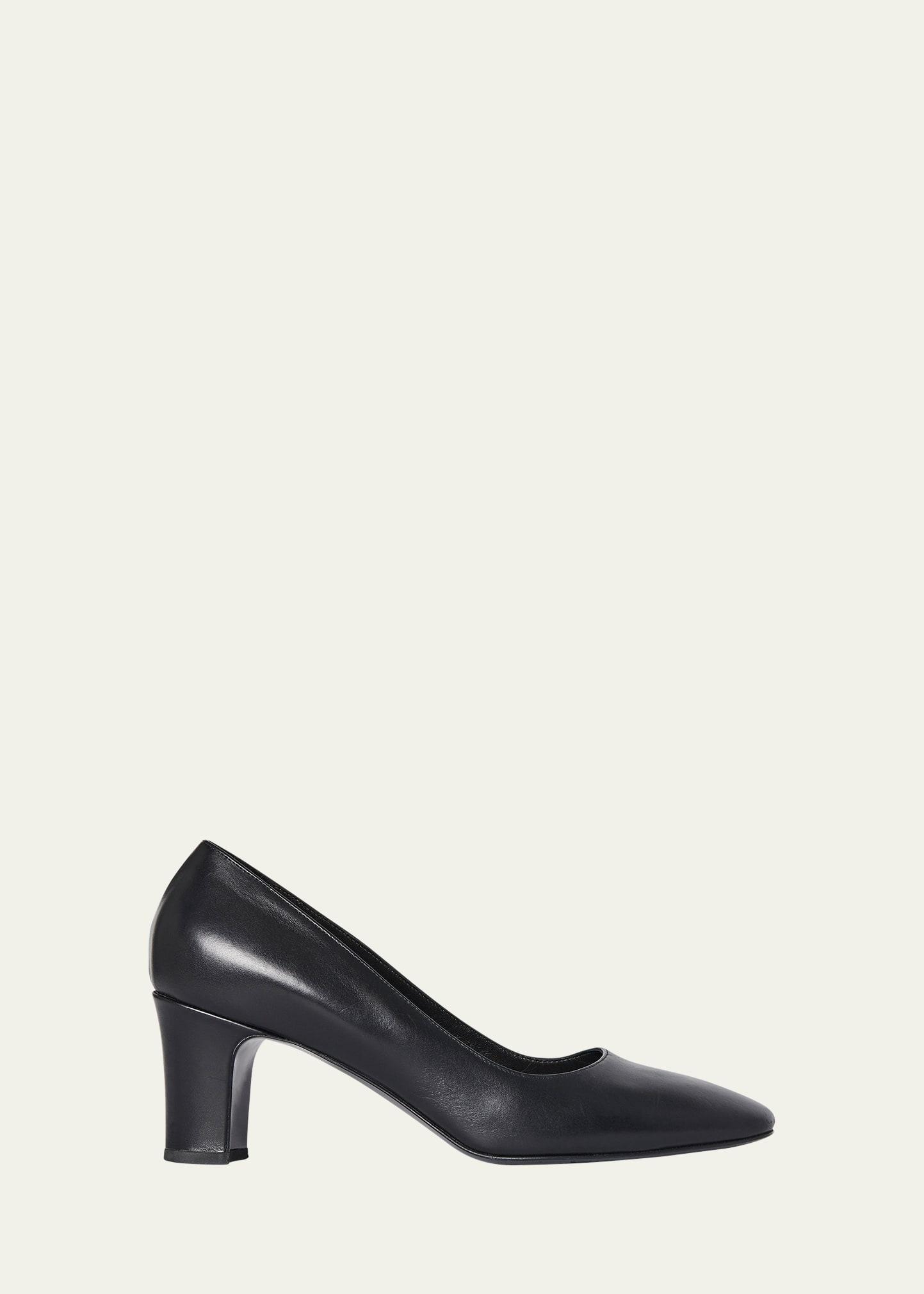 Womens Luisa 65MM Leather Block-Heel Pumps Product Image