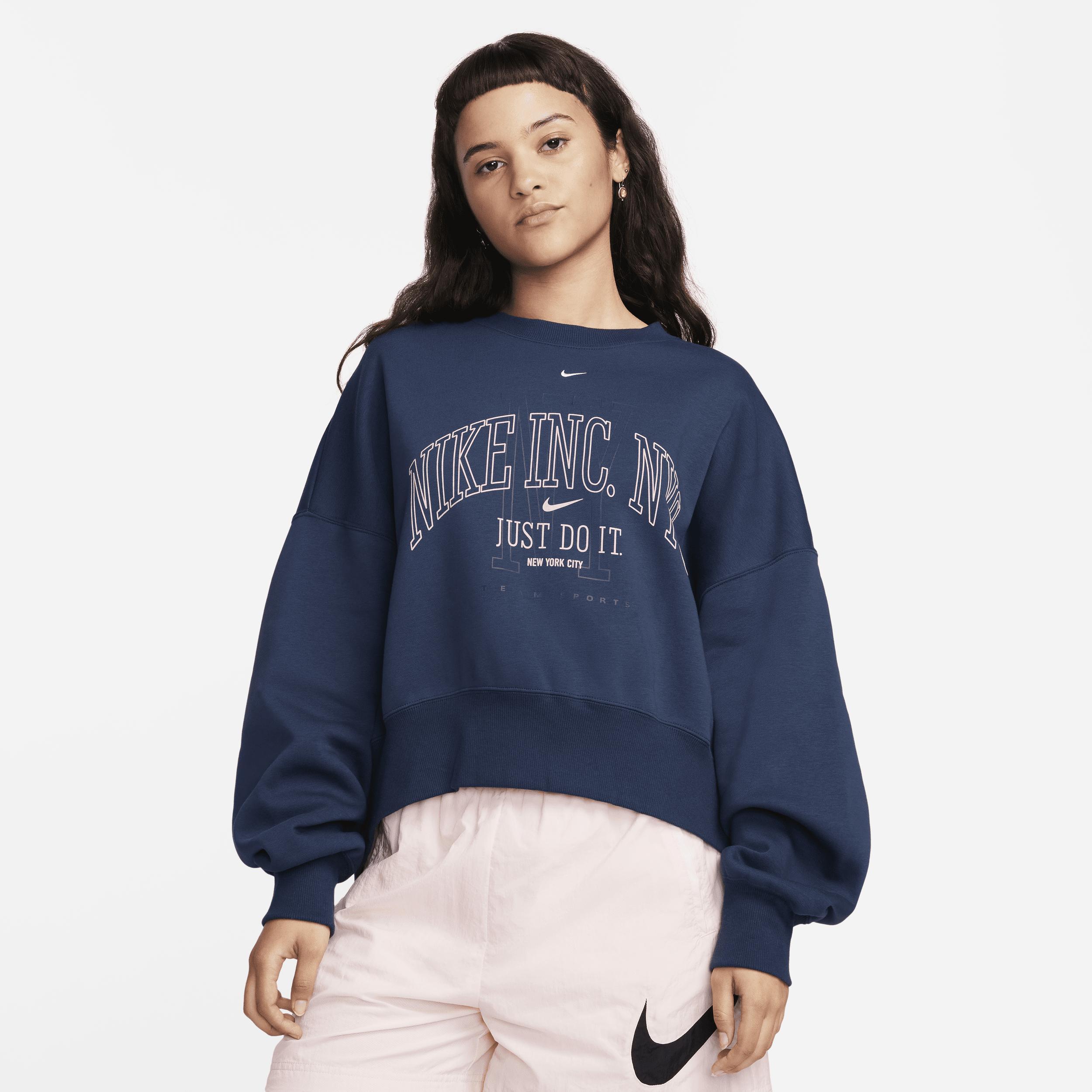 Women's Nike Sportswear Phoenix Fleece Over-Oversized Crew-Neck Graphic Sweatshirt Product Image