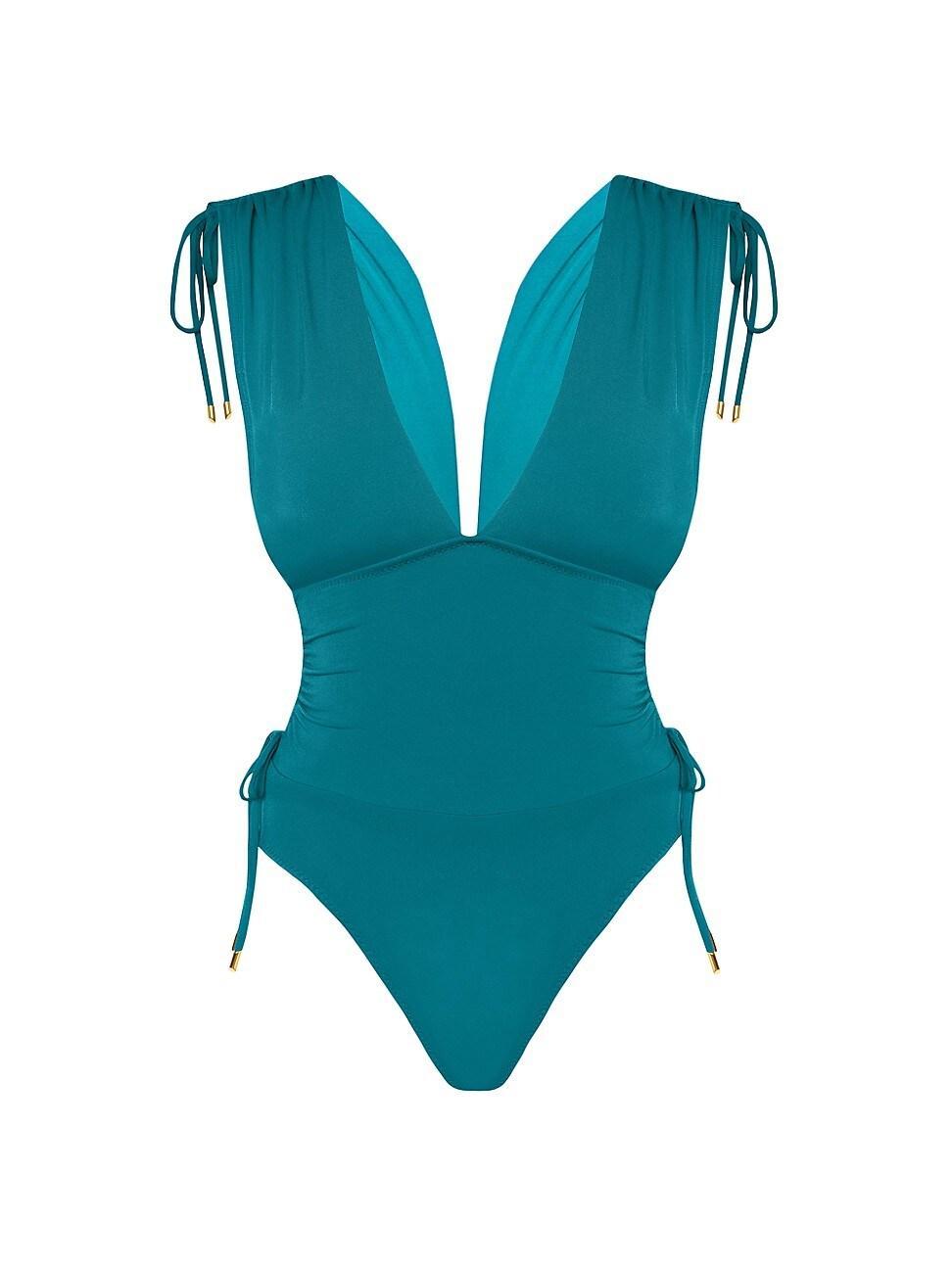 Robin Piccone Aubrey V-Neck One-Piece Swimsuit Product Image