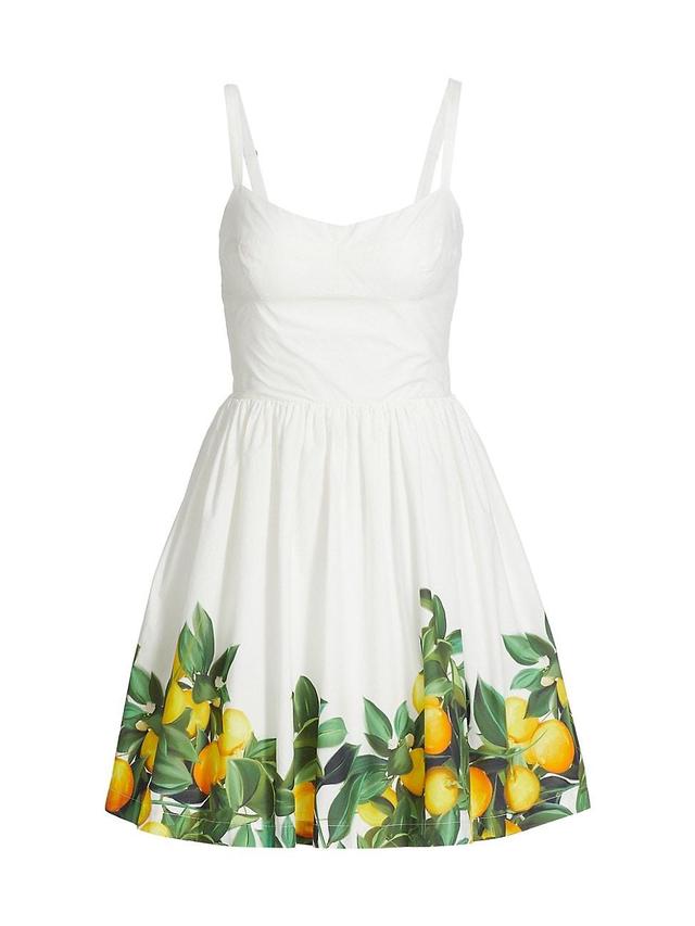 Womens Napoli Lemon Cotton Minidress Product Image