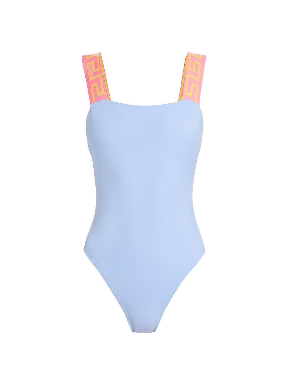 Womens Greca Border One-Piece Swimsuit Product Image