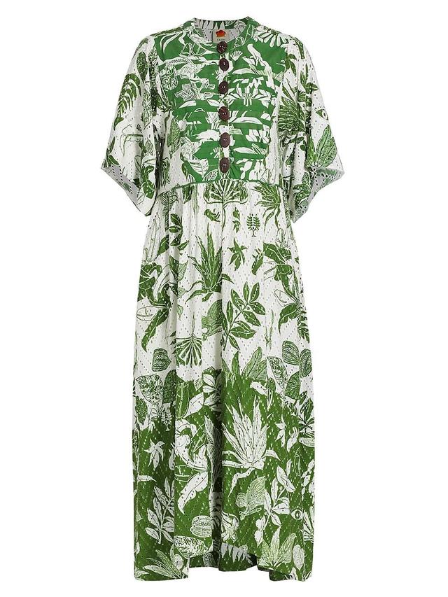 Womens Forest Soul Elbow-Length Sleeve Midi-Dress Product Image