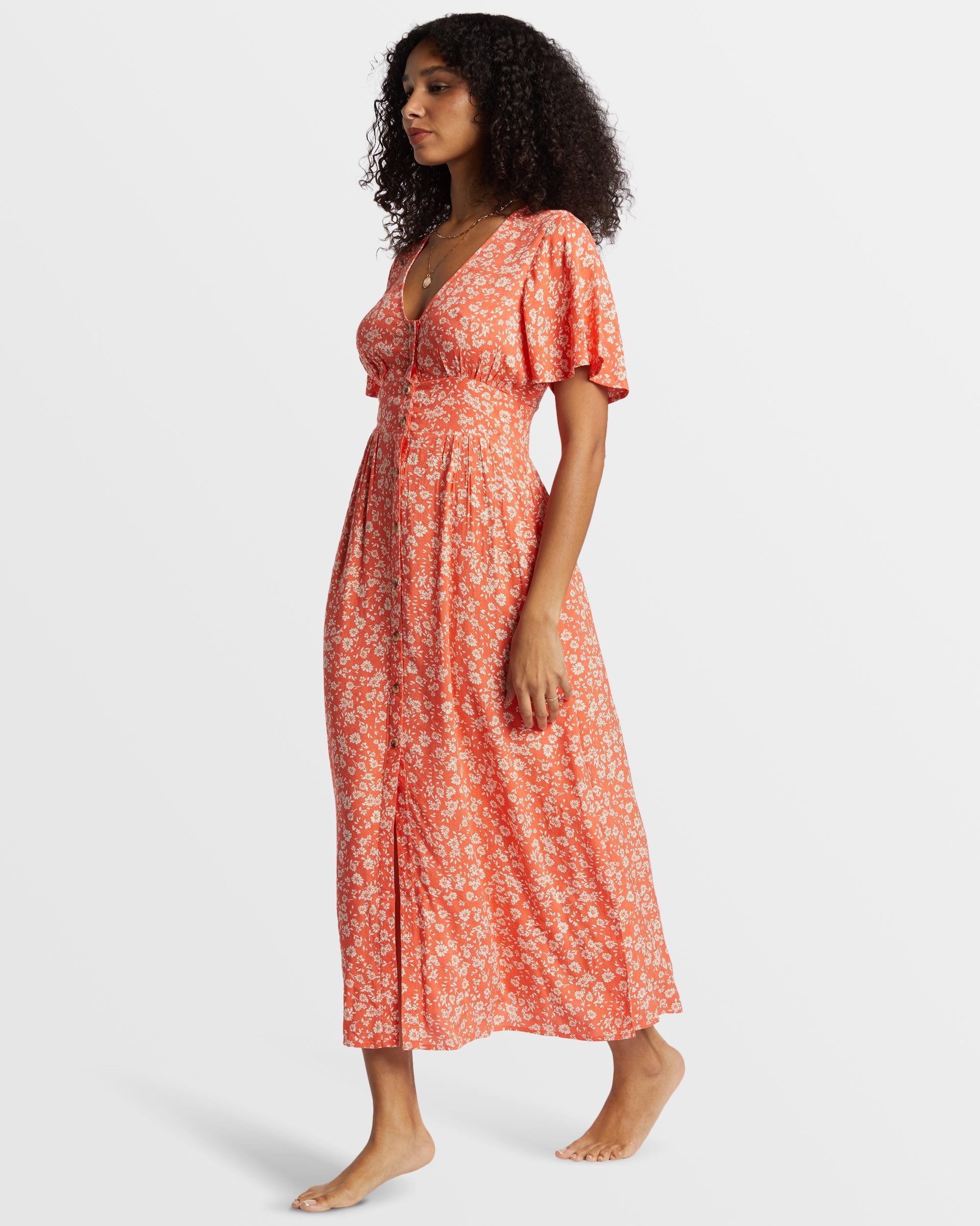 Floral Dreamer Maxi Dress - Papaya Female Product Image