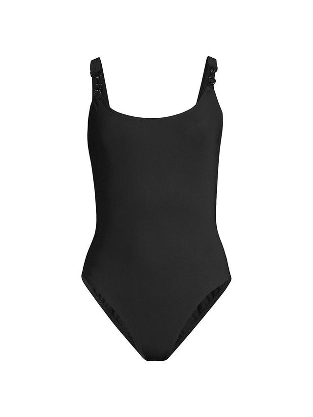 Womens Clip-Chain-Strap One-Piece Swimsuit Product Image