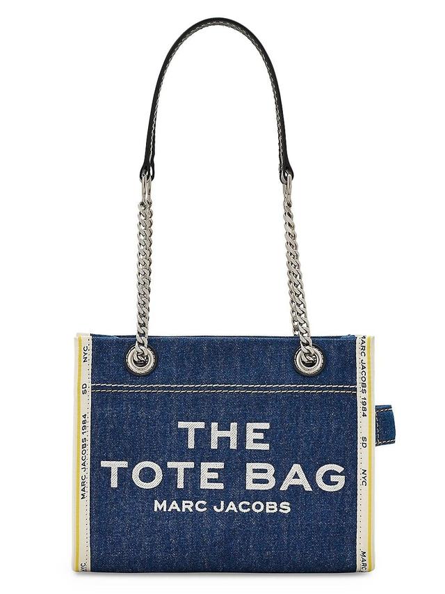 Womens The Denim Chain Small Tote Bag Product Image