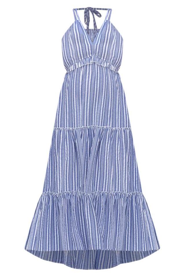 All I Want Is You Blue Striped Maxi Dress FINAL SALE Product Image