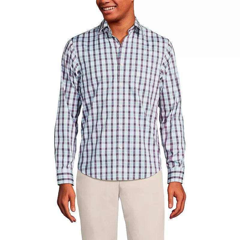 Mens Lands End Traditional Fit Travel Button-Down Shirt Product Image