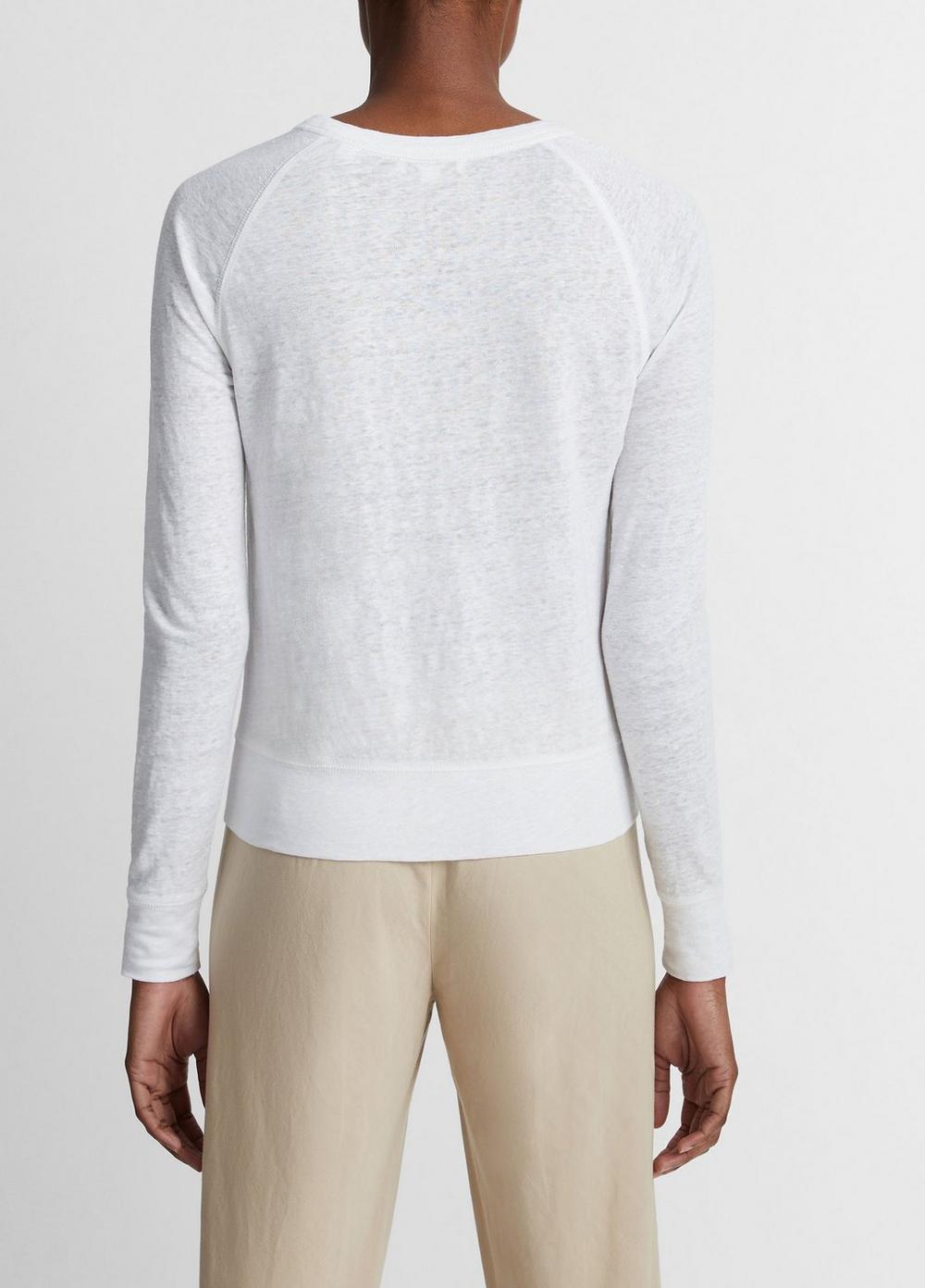 Linen Raglan-Sleeve Pullover Product Image