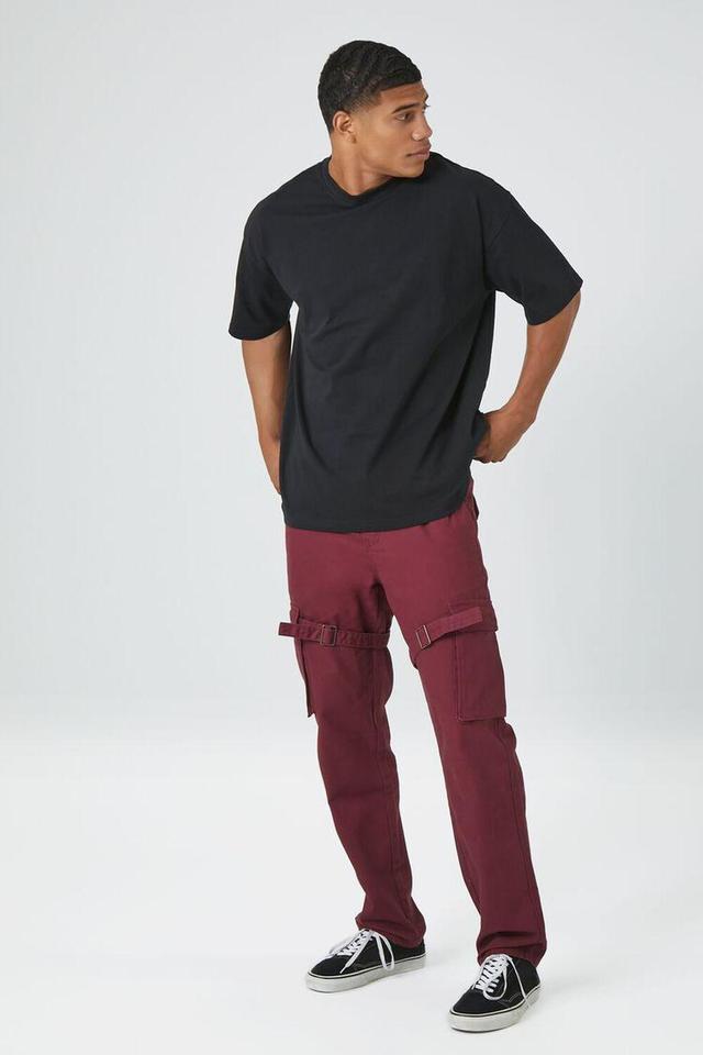 Twill Drawstring Utility Strap Pants | Forever 21 Product Image