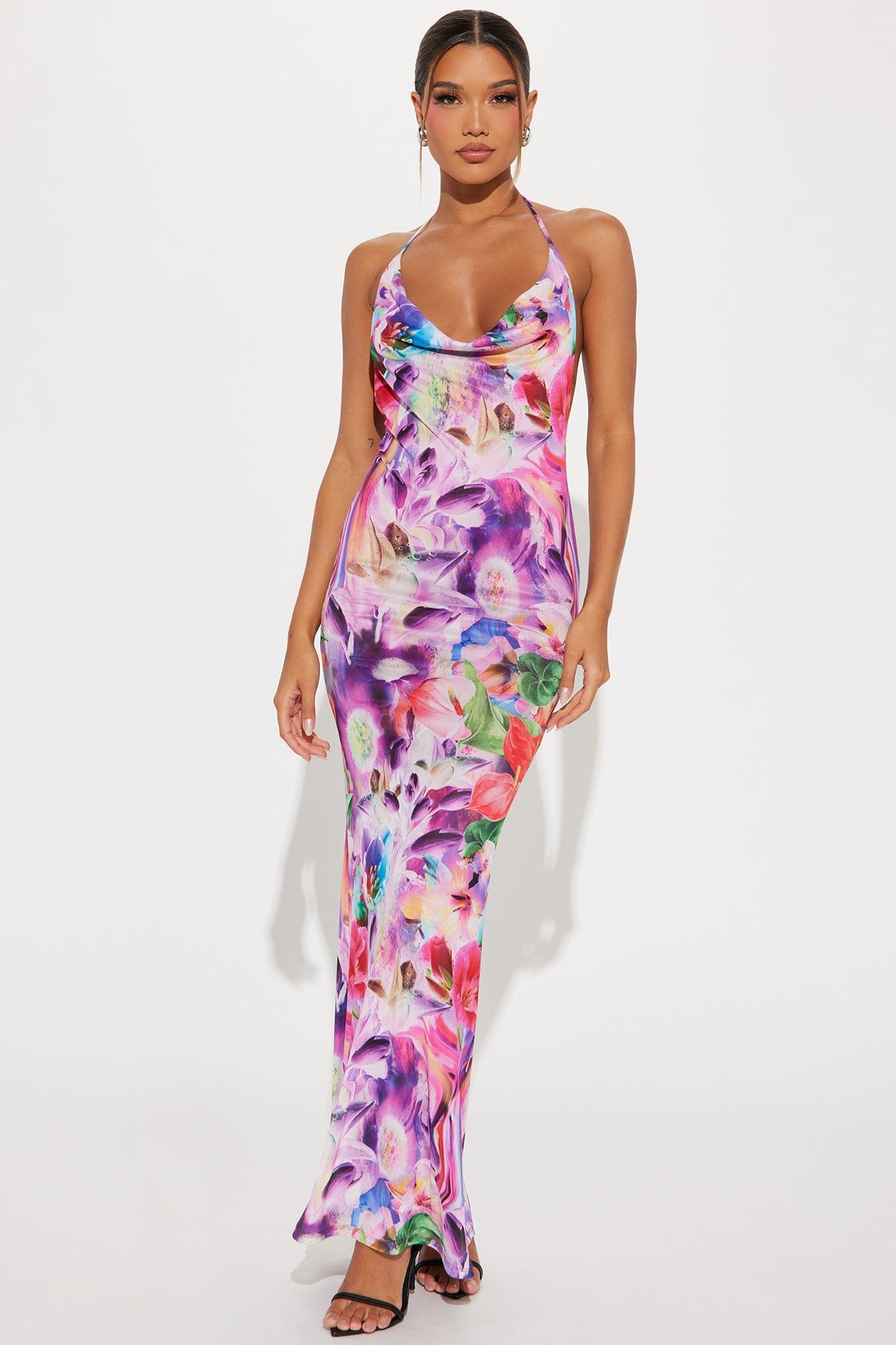 Bahama Mama Maxi Dress - Purple/combo Product Image