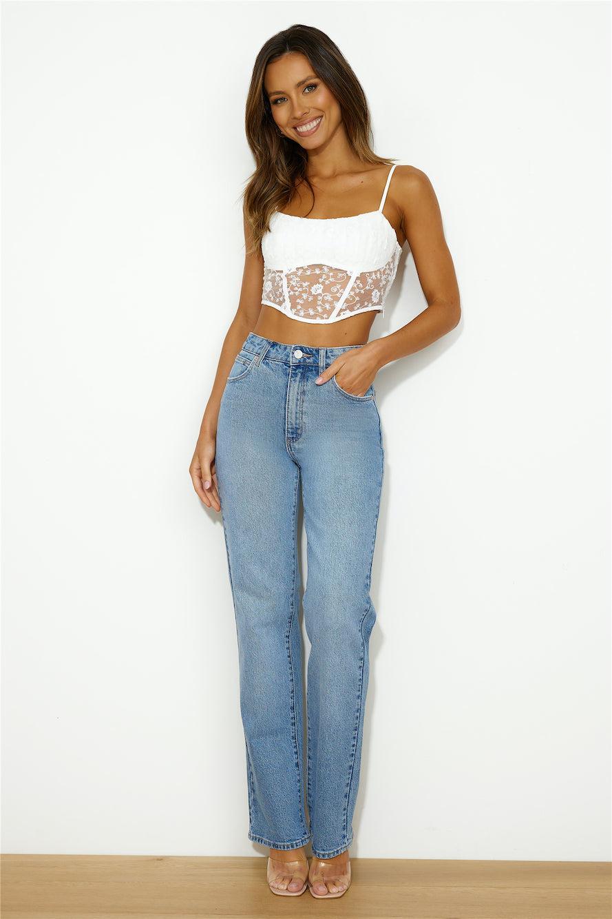 Dreamy Location Crop Top White Product Image