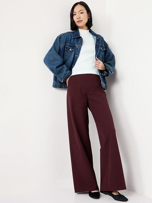 High-Waisted Pull-On Pixie Wide-Leg Pants Product Image