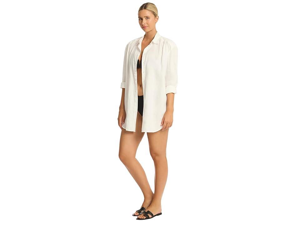 SEA LEVEL SWIM Resort Linen Cover-Up Women's Swimwear Product Image