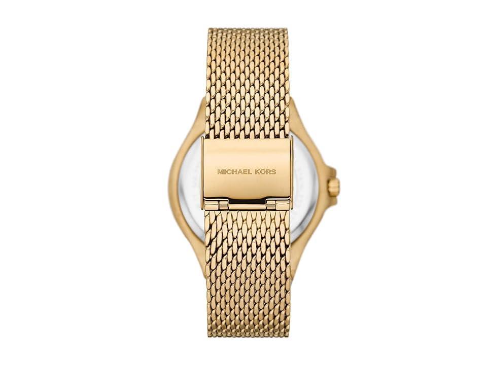 Michael Kors Womens Lennox Three-Hand Silver-Tone Stainless Steel Bracelet Mesh Watch, 37mm Product Image