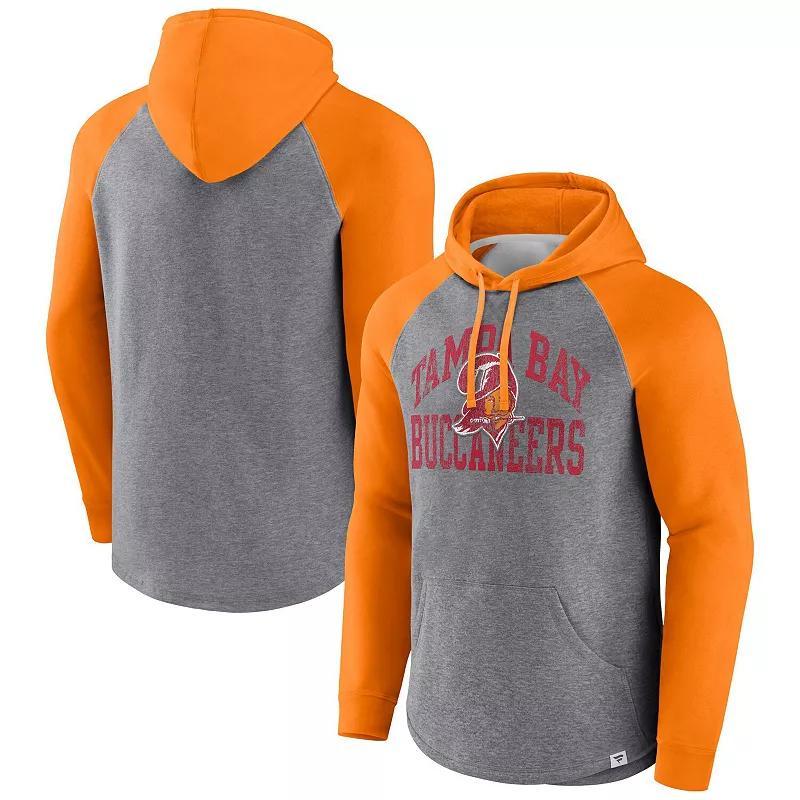 Mens Fanatics Branded Heather Gray Tampa Bay Buccaneers Favorite Arch Raglan Pullover Hoodie Product Image