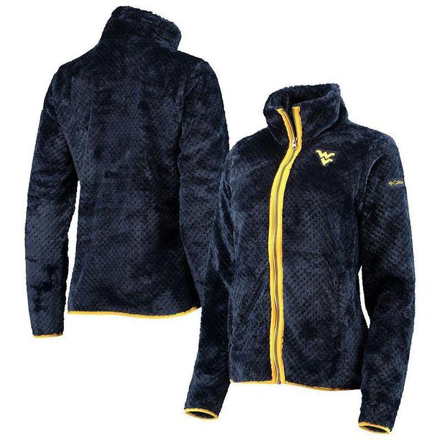 Womens Columbia West Virginia Mountaineers Fireside II Sherpa Full-Zip Jacket Blue Product Image