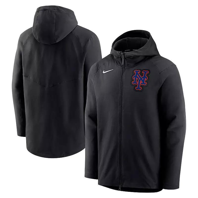 NIKE Men's New York Mets Authentic Collection Performance Full-zip Hoodie In Black Product Image