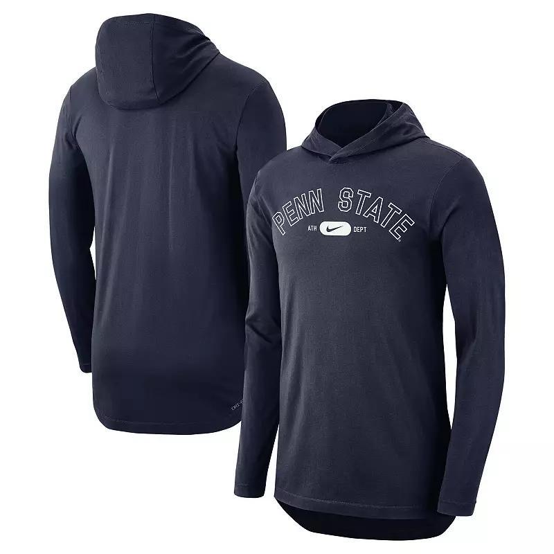 Mens Nike Royal Duke Blue Devils Campus Performance Tri-Blend Long Sleeve Hoodie T-shirt - Gamerl Product Image