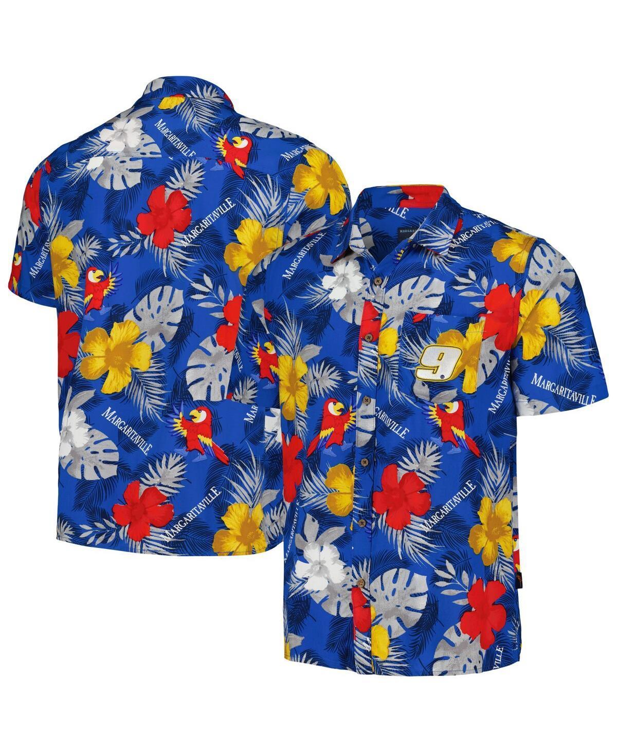 Mens Margaritaville Royal Chase Elliott Island Life Floral Party Full-Button Shirt Product Image