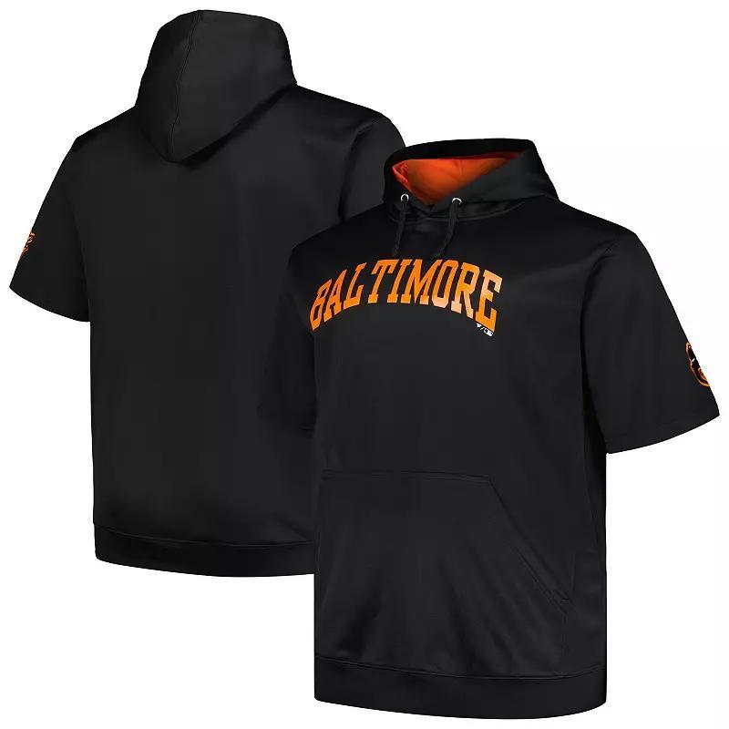 Mens Profile Black San Francisco Giants Big & Tall Contrast Short Sleeve Pullover Hoodie Product Image