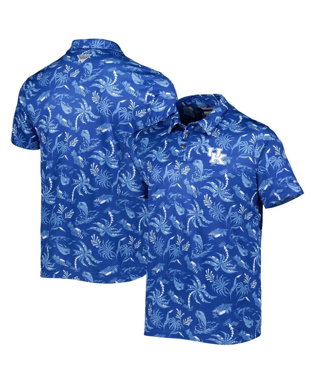 Mens Columbia Royal Kentucky Wildcats Super Terminal Tackle Omni-Shade Polo Product Image