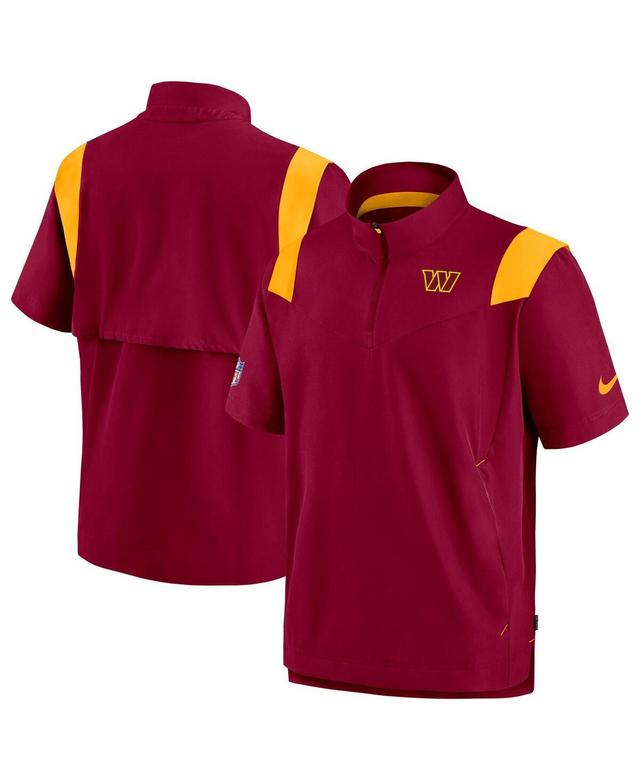 Mens Nike Burgundy Washington Commanders Coaches Chevron Lockup Pullover Top Product Image