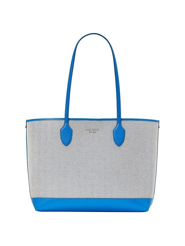 Womens Large Bleecker Canvas & Leather Tote Bag Product Image