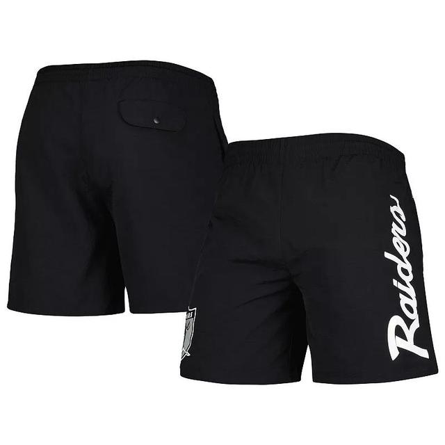 Mens Mitchell & Ness Black Las Vegas Raiders Team Essentials Nylon Shorts Product Image