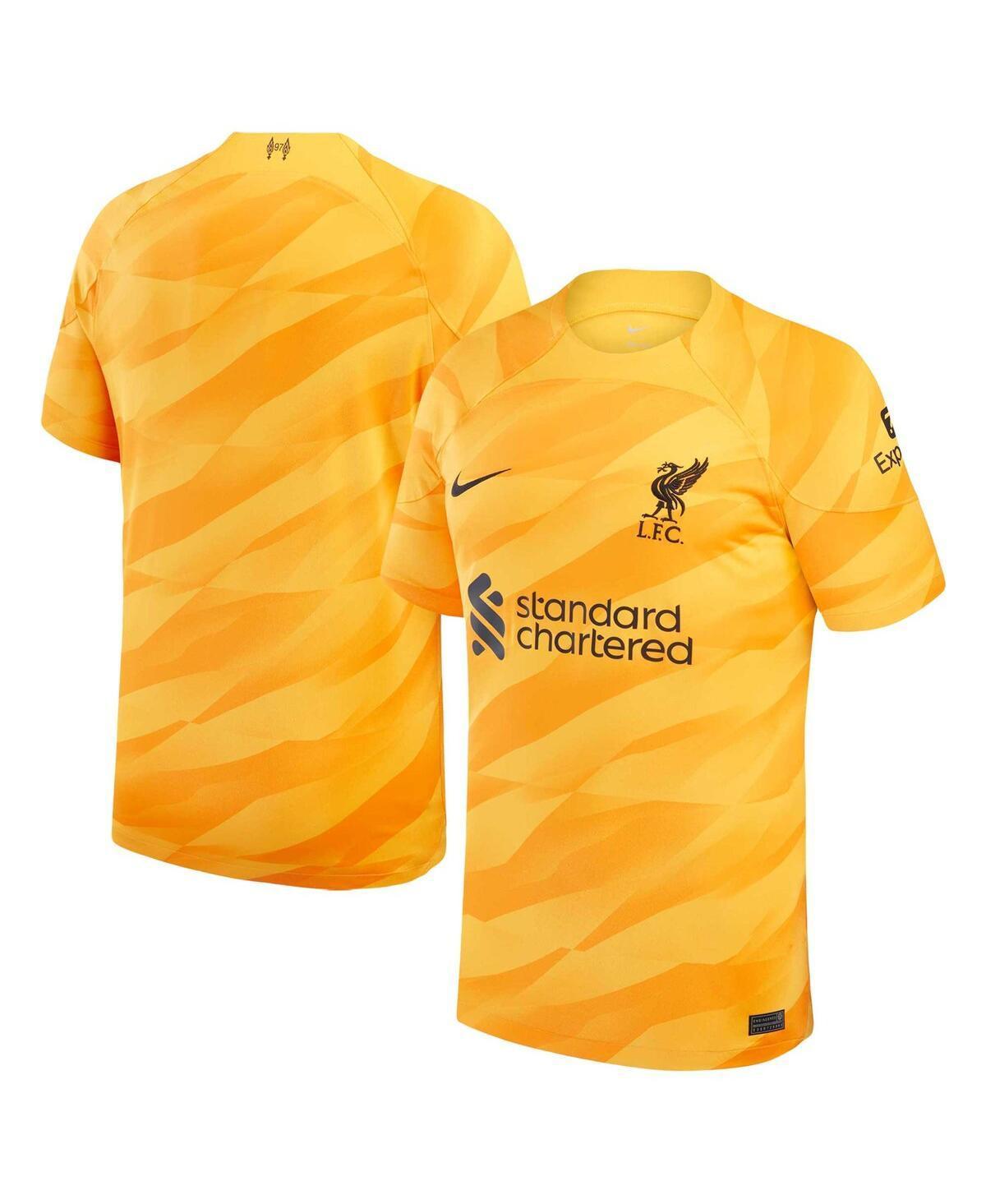 Mens Nike Yellow/Orange Liverpool 2023/24 Goalkeeper Replica Stadium Jersey Product Image