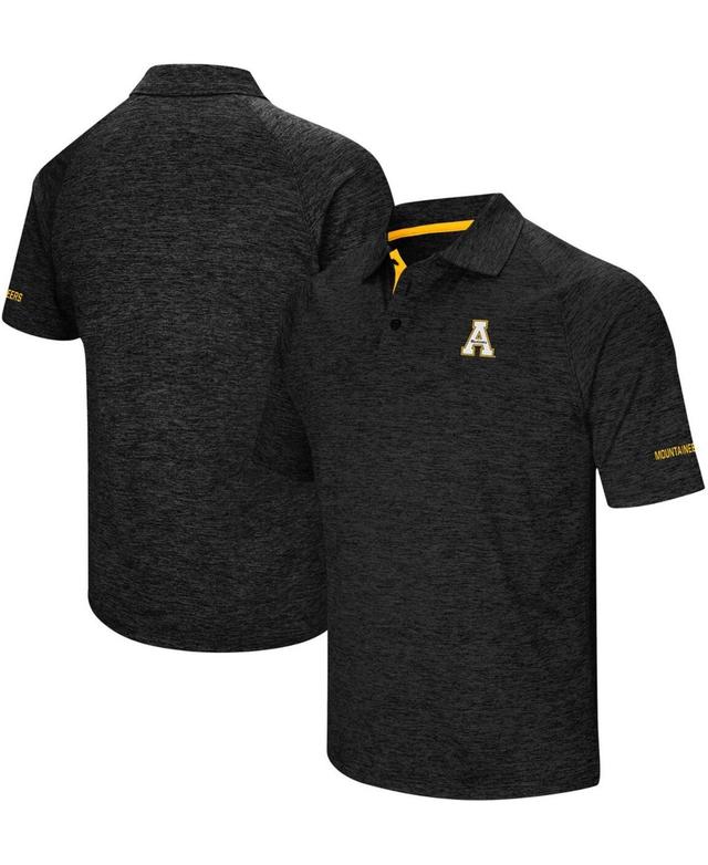 Mens Colosseum Black Appalachian State Mountaineers Down Swing Polo Product Image