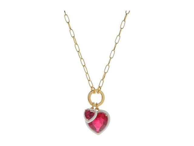 Womens Sweetheart Goldtone & Cubic Zirconia Pendant Necklace Product Image