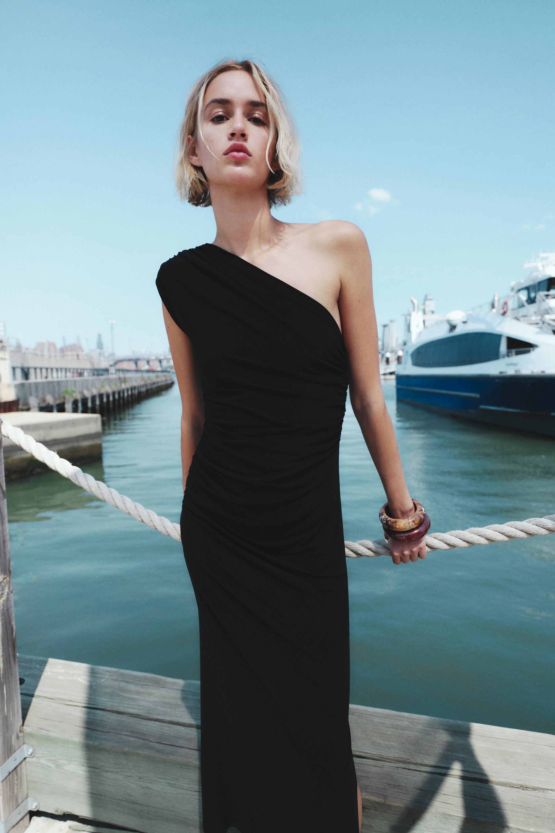 ASYMMETRIC MIDI DRESS Product Image