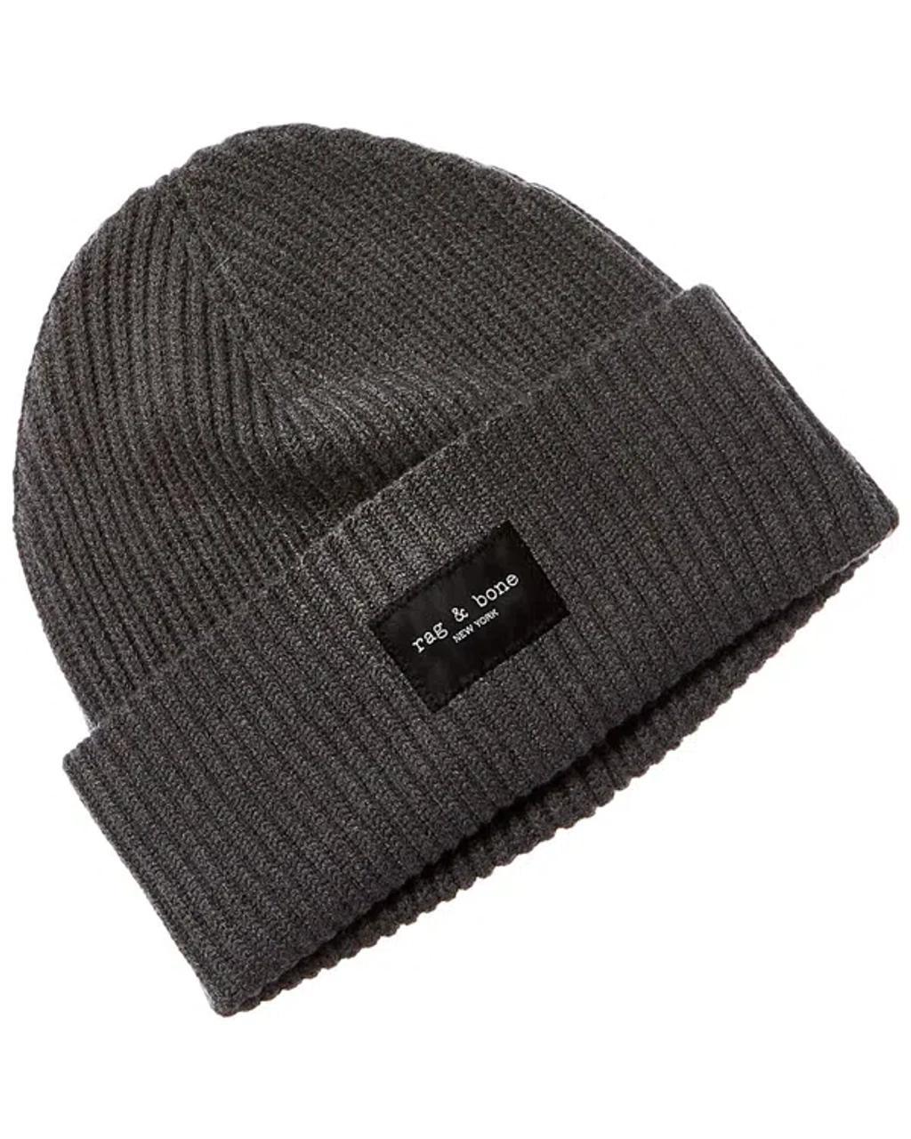 RAG & BONE Ryan Wool-blend Beanie In Grey Product Image