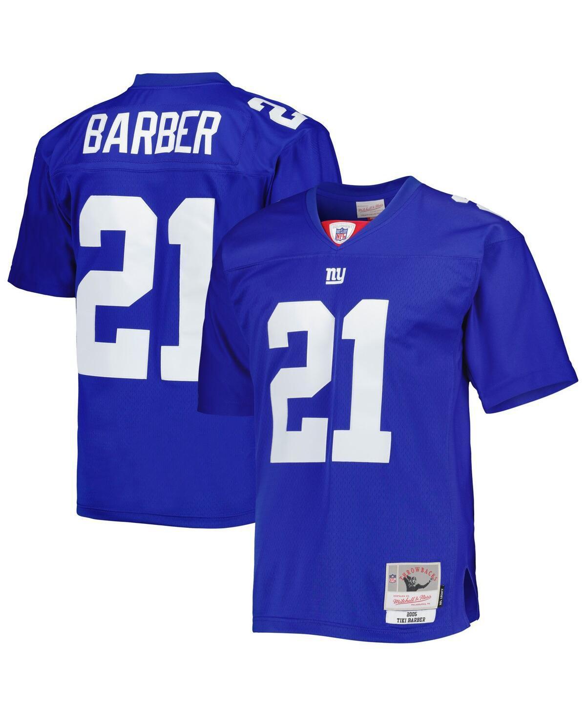 Mens Mitchell & Ness Tiki Barber Royal New York Giants Legacy Replica Jersey Product Image