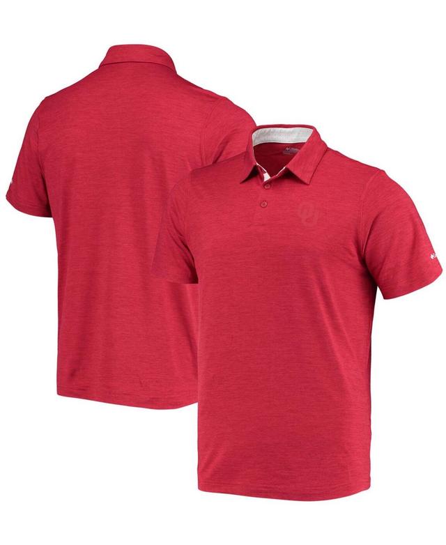 Mens Crimson Oklahoma Sooners Tech Trail Space Dye Omni-Shade Polo Product Image