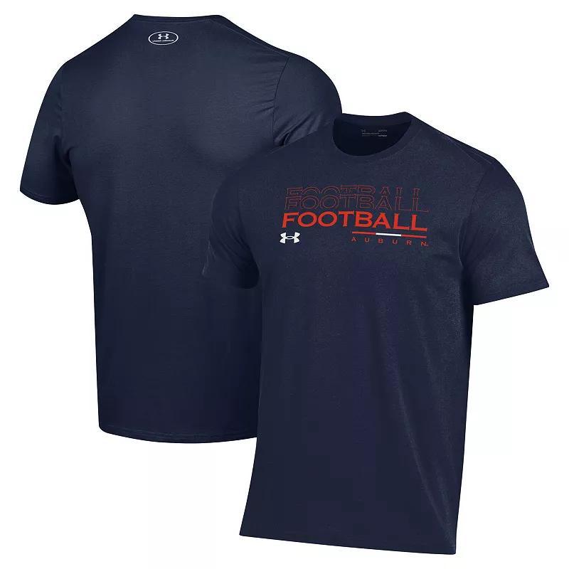 Mens Under Armour Auburn Tigers 2024 Sideline Football Performance T-Shirt Blue Product Image