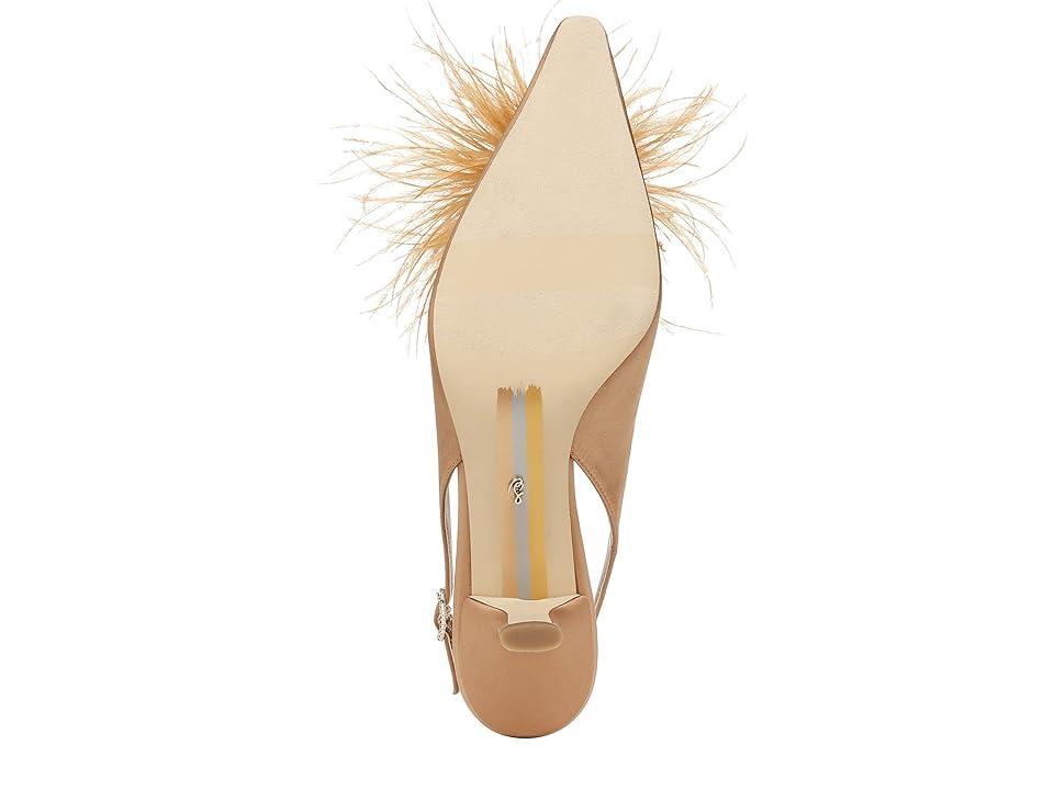 Sam Edelman Womens Bianka Feather Slingback Kitten-Heel Pumps Product Image