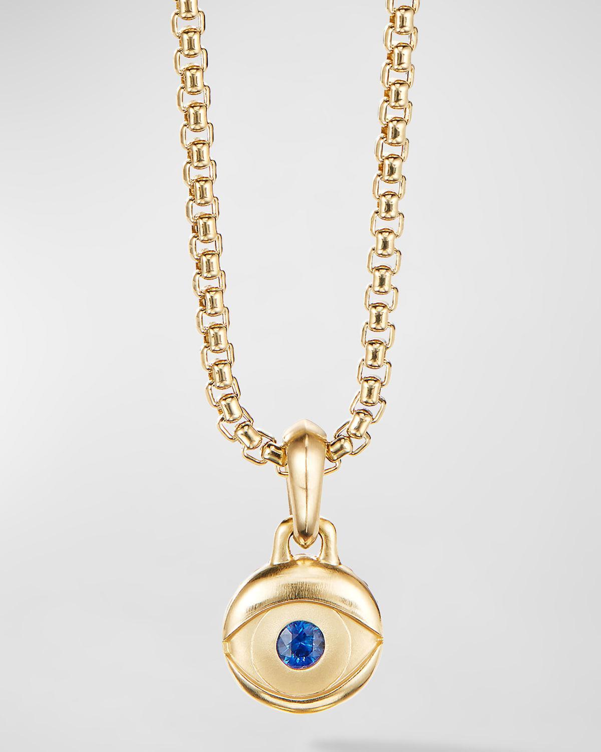 Mens Evil Eye Amulet in 18K Yellow Gold Product Image