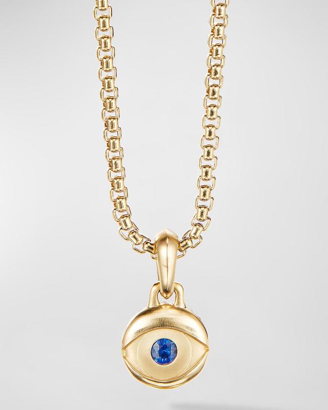 Mens Evil Eye Amulet in 18K Yellow Gold Product Image