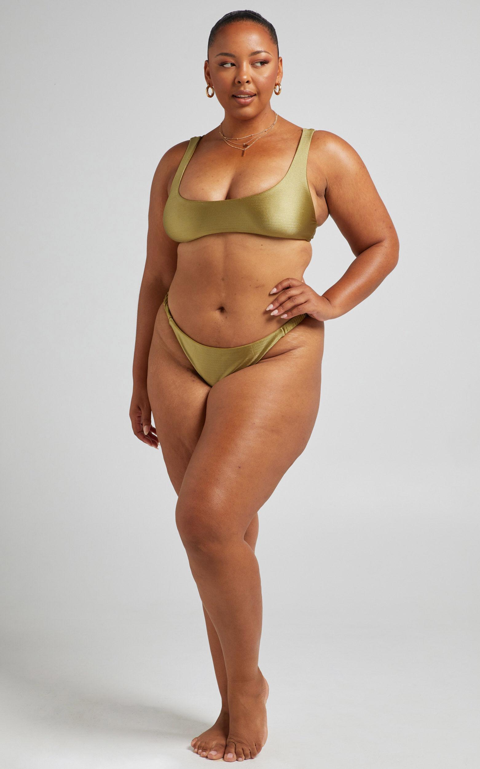 Sandy Bottoms - Elastic Side Bottoms in Olive Product Image