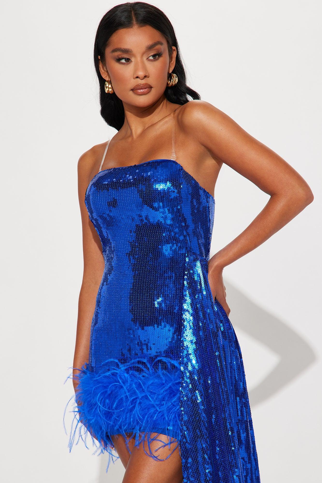 Favorite Reward Sequin Mini Dress - Royal Product Image