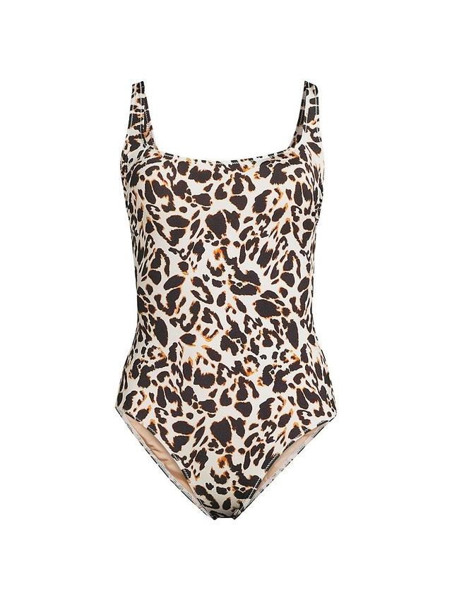 Womens Cassandra Leopard-Print One-Piece Swimsuit Product Image