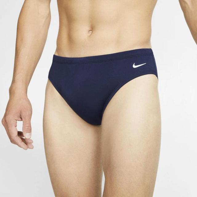 Men's Poly Solid Brief In Blue Product Image