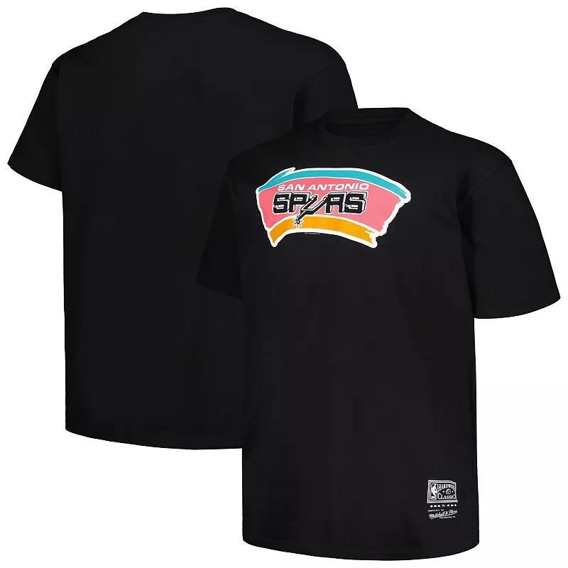 Mens Mitchell & Ness San Antonio Spurs Big & Tall Hardwood Classics Vintage Logo T-Shirt Product Image