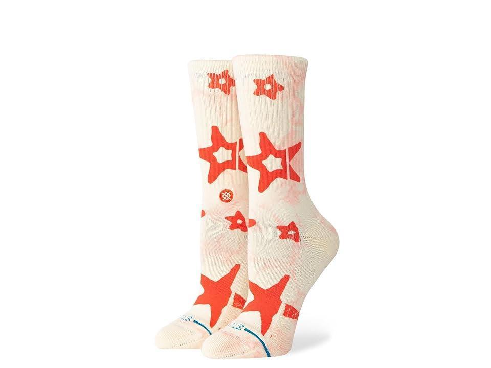 Stance Starry Eyed Crew (Cream) Women's Crew Cut Socks Shoes Product Image